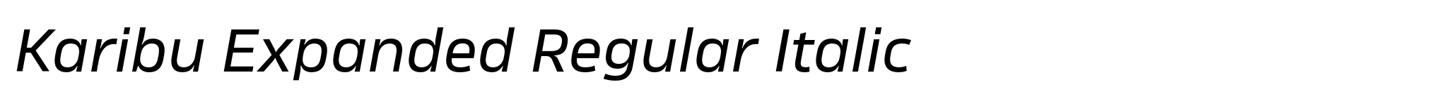Karibu Expanded Regular Italic image